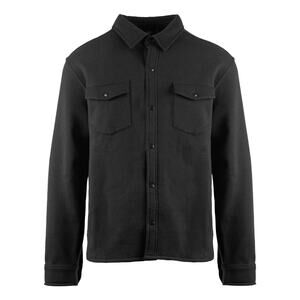 Burnside Men's Fleece Snap Jacket Mens L Black New with Tags